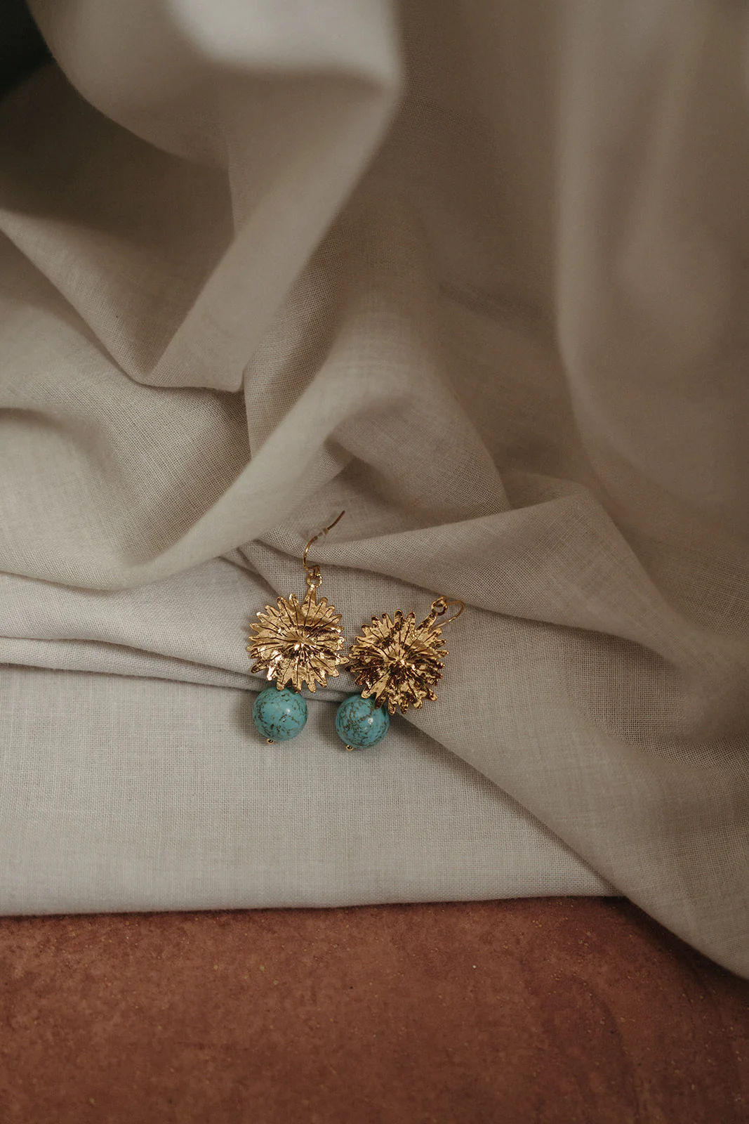 Pendientes Flor Turquesa